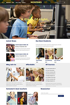 儿童计算机教育网站模板